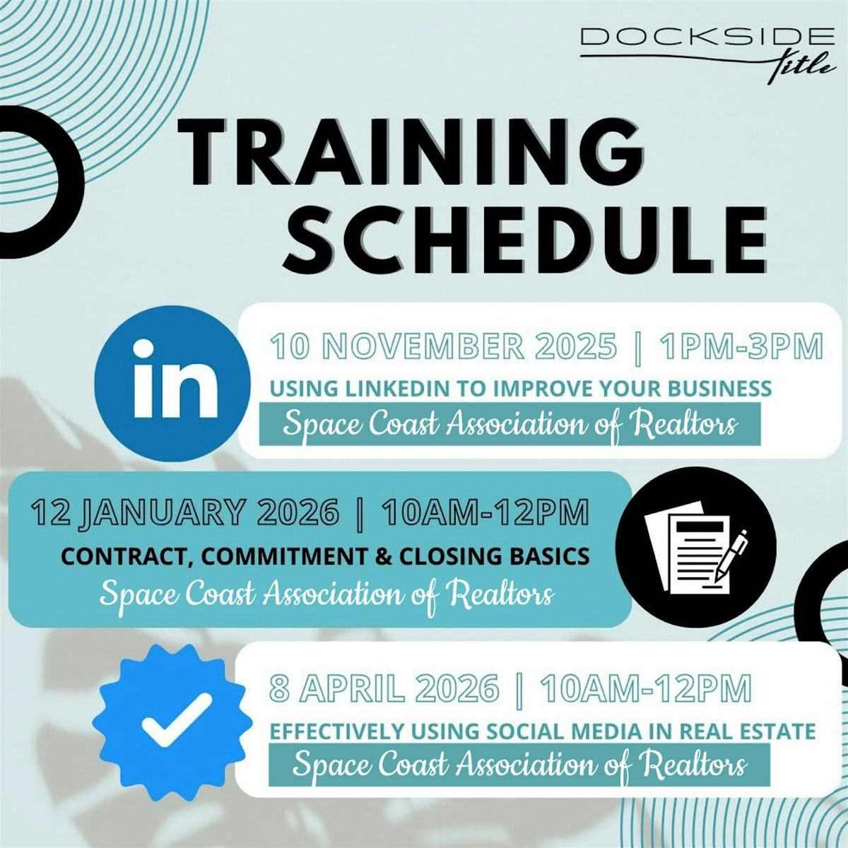 Dockside Training: Lunch + Learning + LinkedIn \u2728