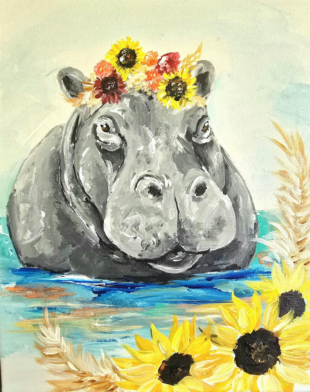 Happy Hippo **PAINT AND SIP**