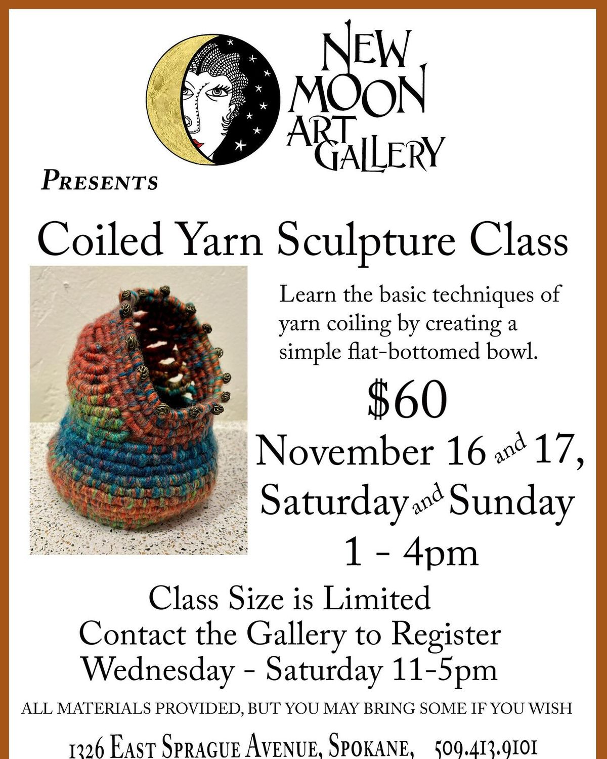 Coiled Yarn Sculpture Class