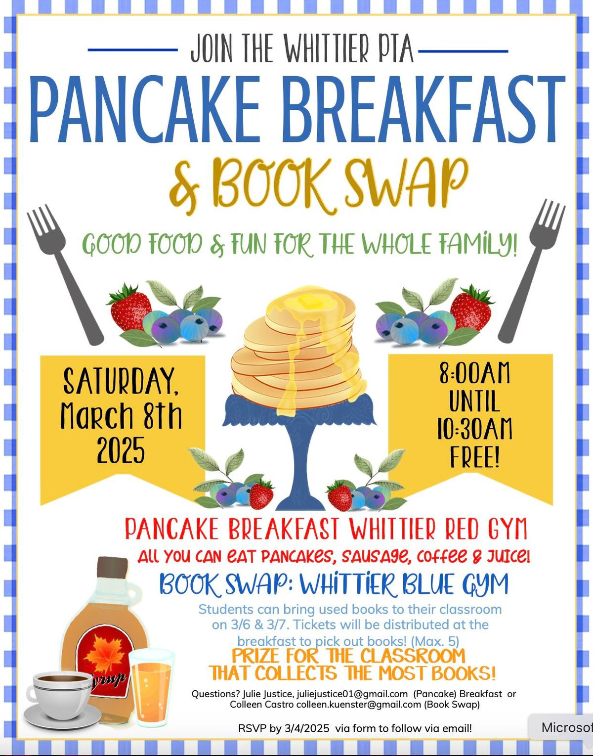 Pancake Breakfast & Book Swap