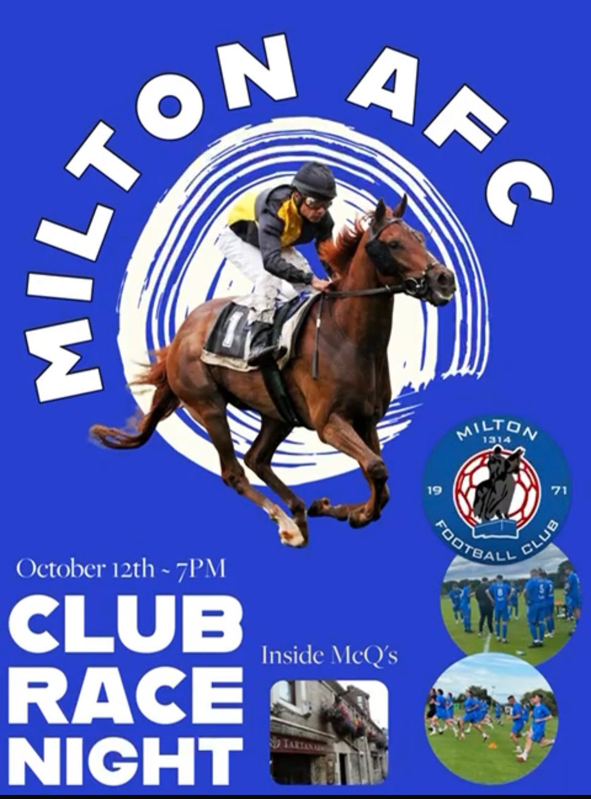 Milton AFC racenight \ud83d\udc0e\ud83d\udc99\u26bd\ufe0f