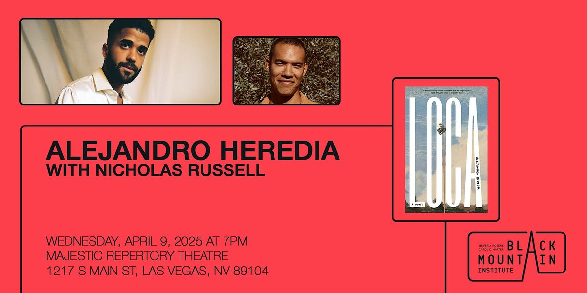 Alejandro Heredia: A Reading + Conversation