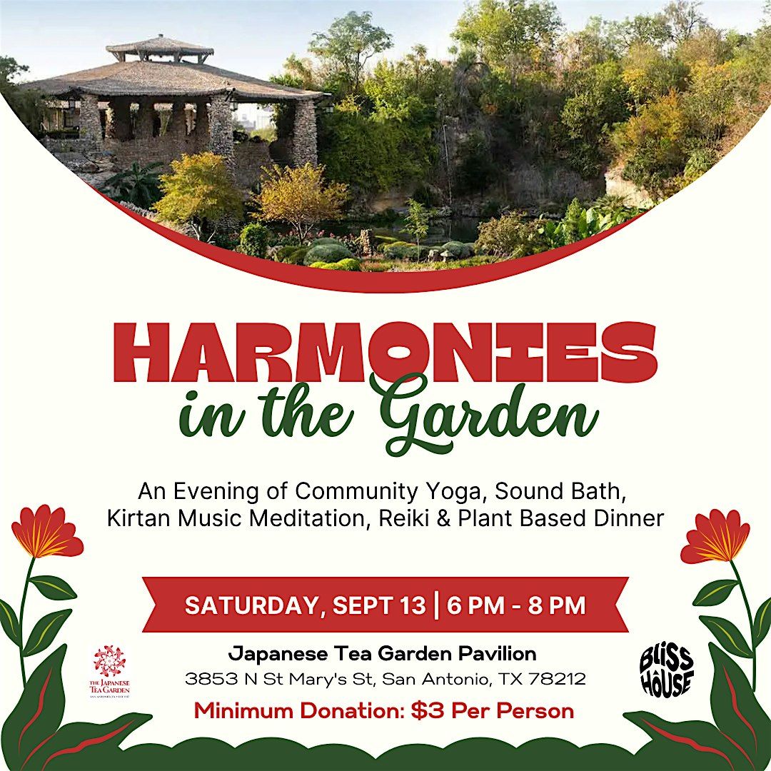 Harmonies in the Garden (Yoga\/Reiki\/Kirtan\/Sound Bath\/Veggie Dinner)