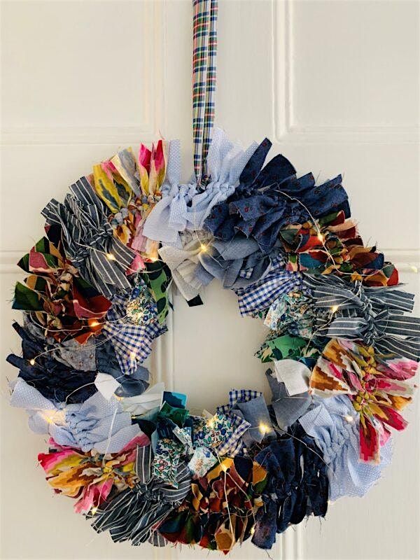 Christmas Craft - Rag Rug Wreath