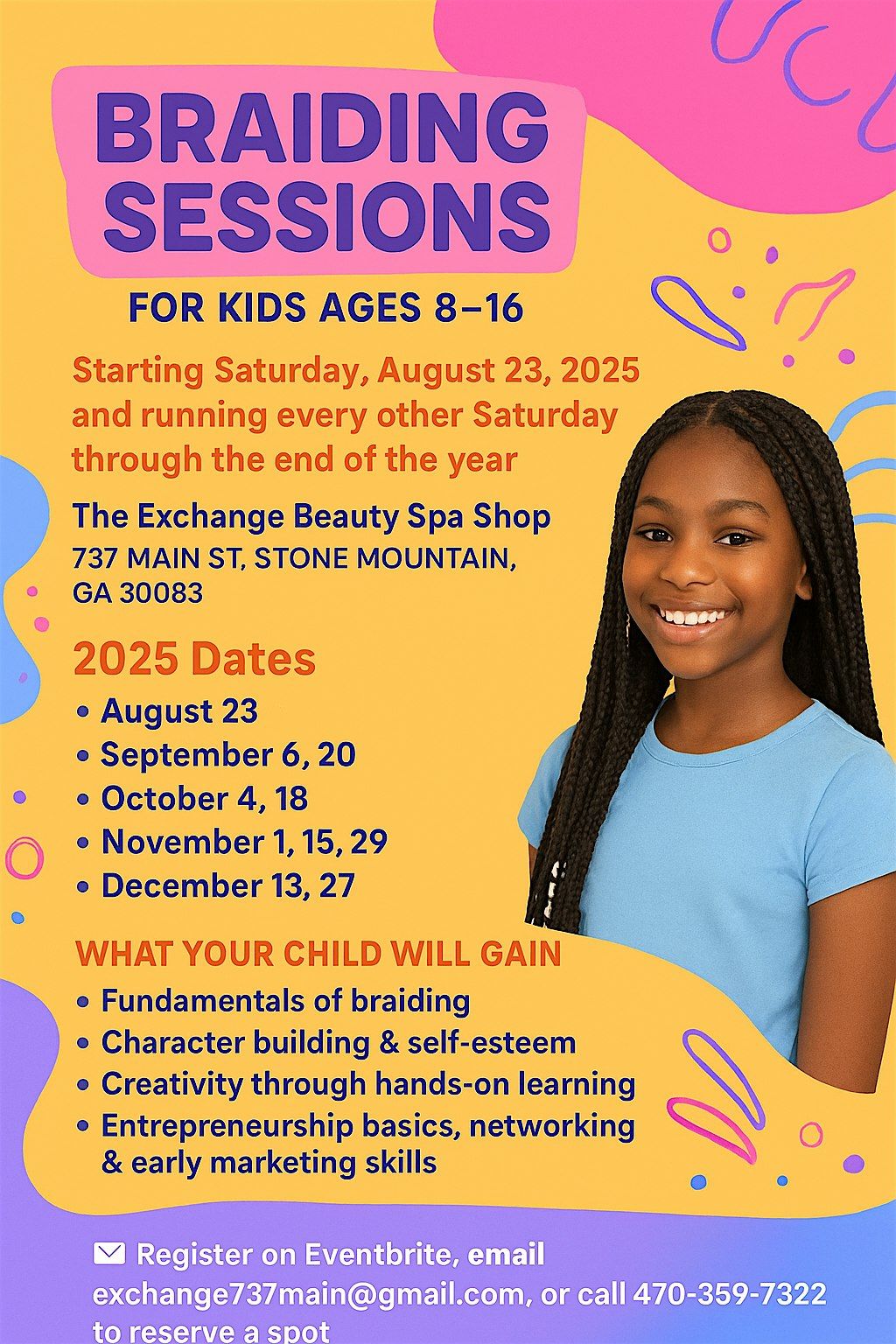 Mom's Get Your Child Ready for a Skill for Life! Braiding Session