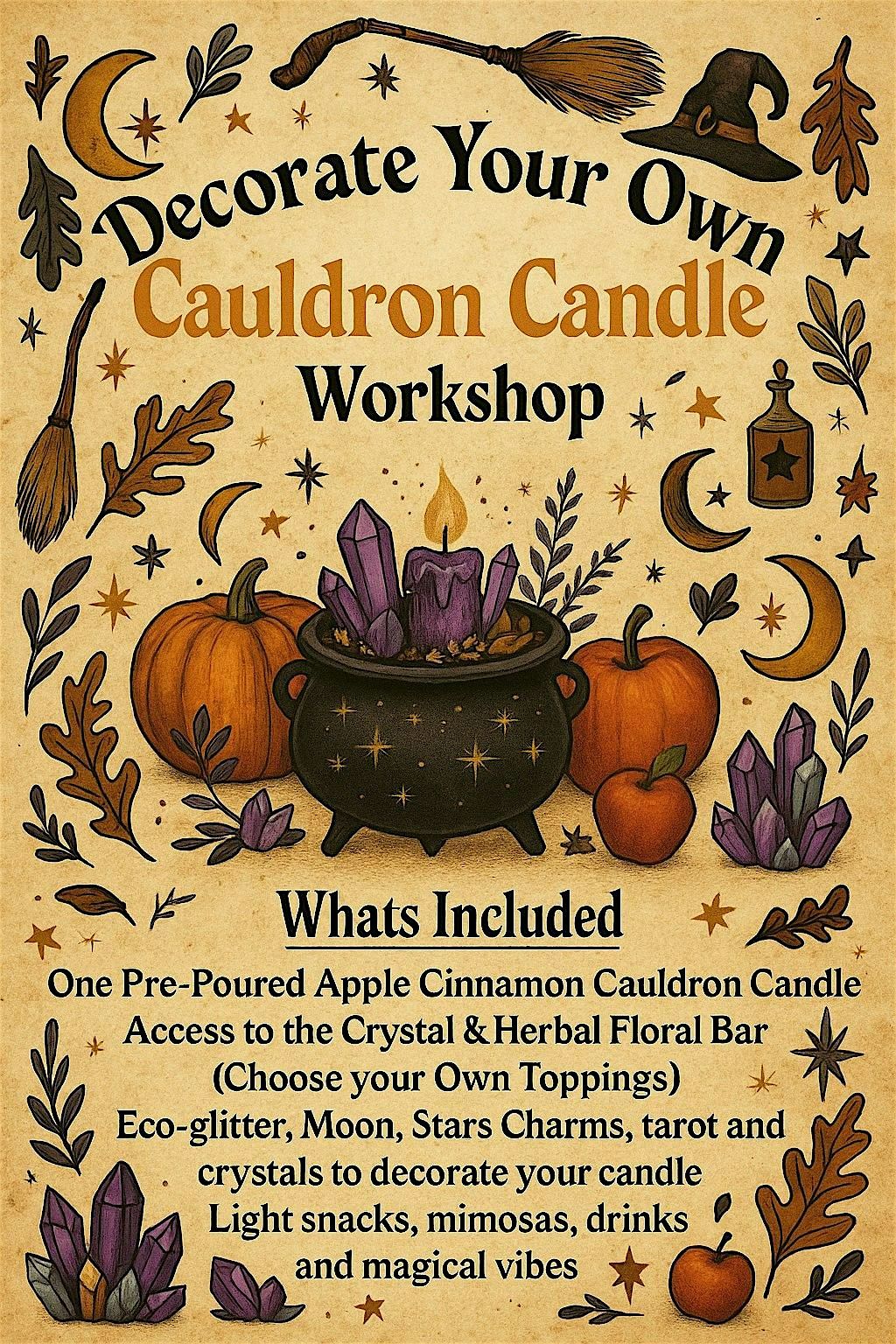 Decorate Your own Cauldron Candle