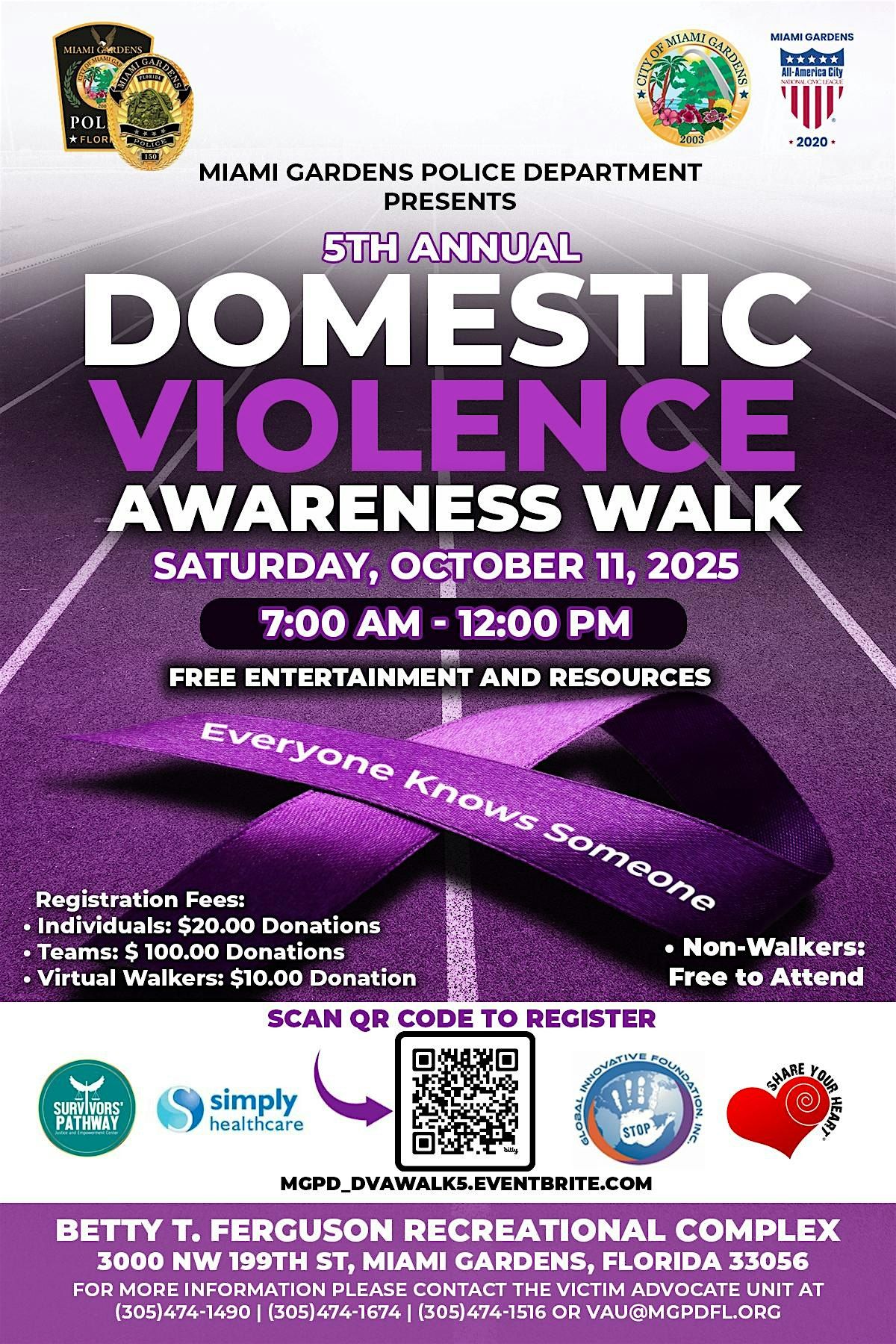Miami Gardens Police Department 5th Annual Domestic Violence Awareness Walk