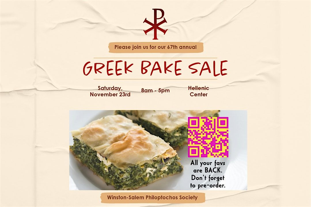 67th Annual Greek Bake Sale