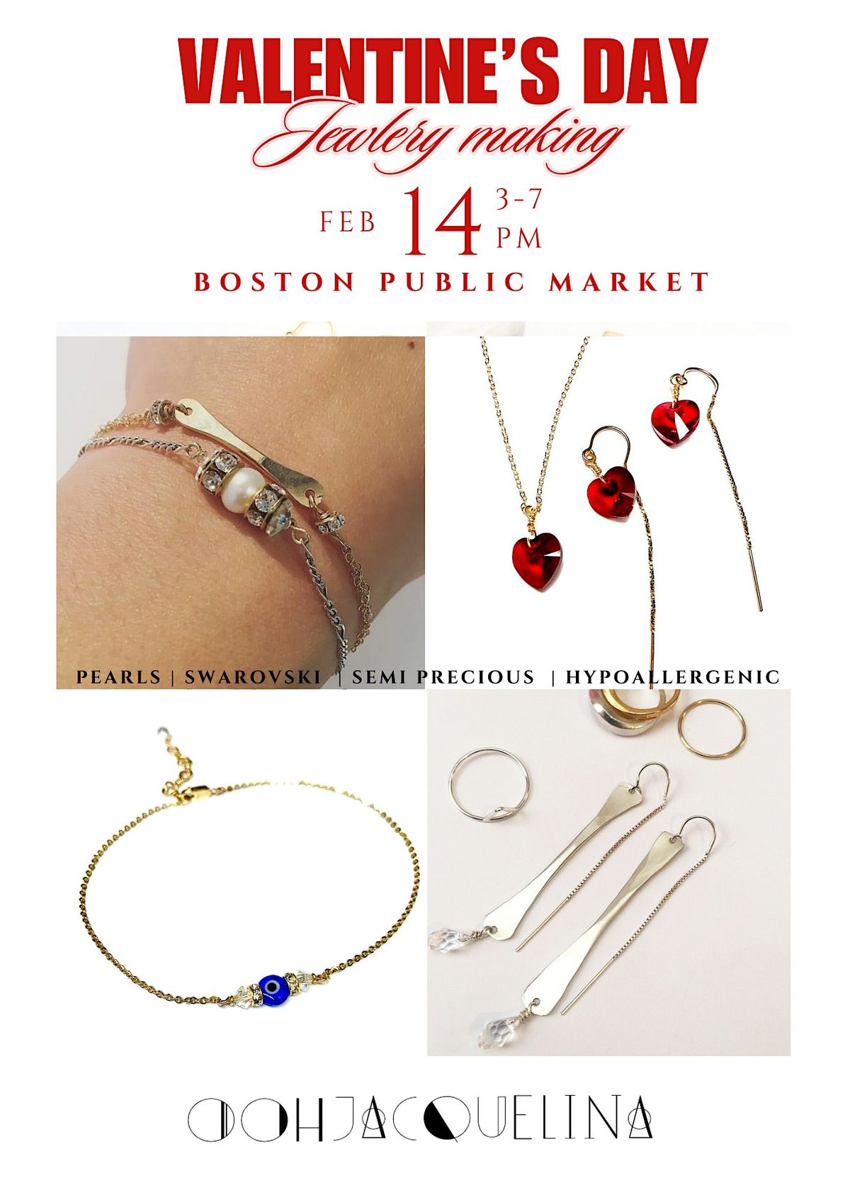 Valentines Day: Design & Make Your Own Jewelry Sip & Shop