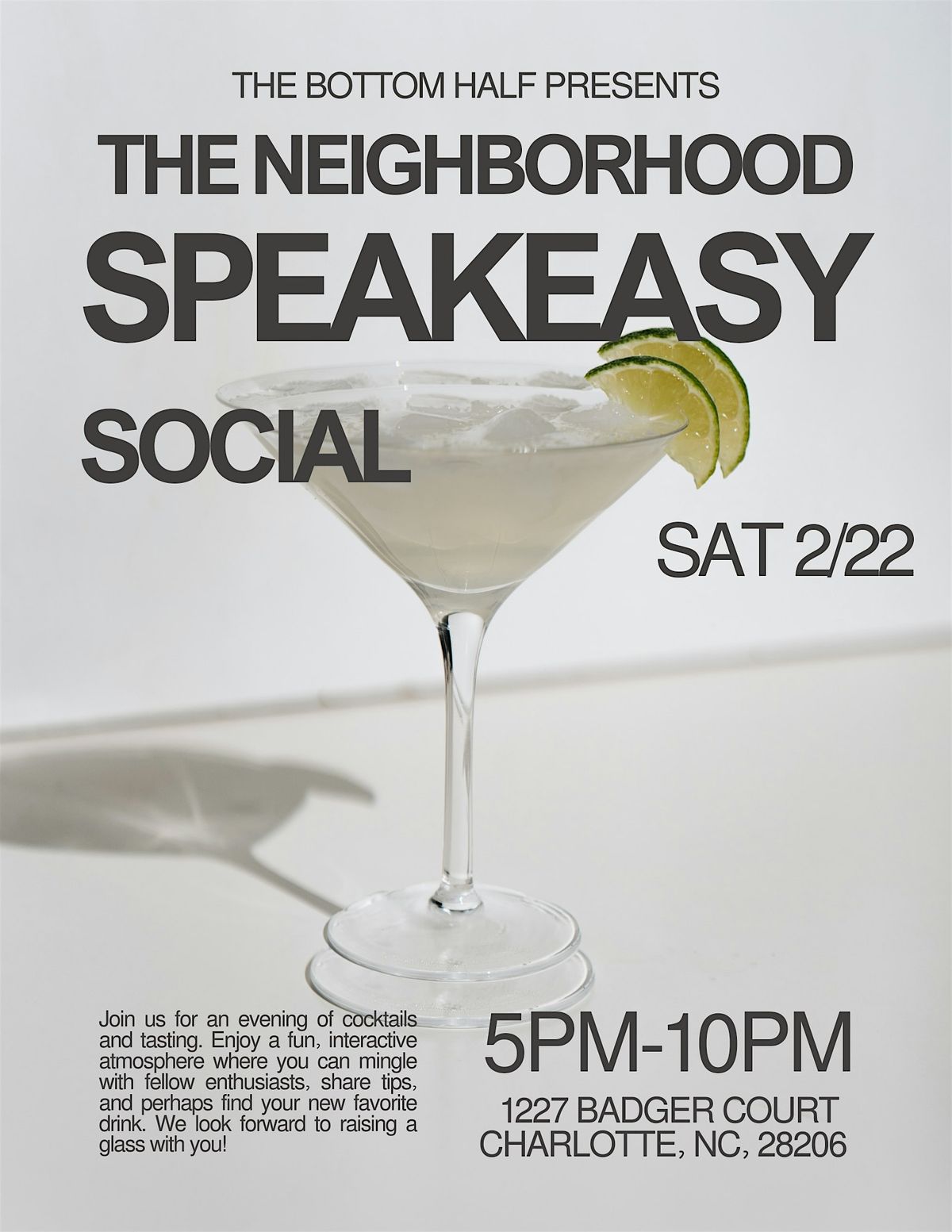 The Bottom Half Presents: The Neighborhood SpeakEasy Social