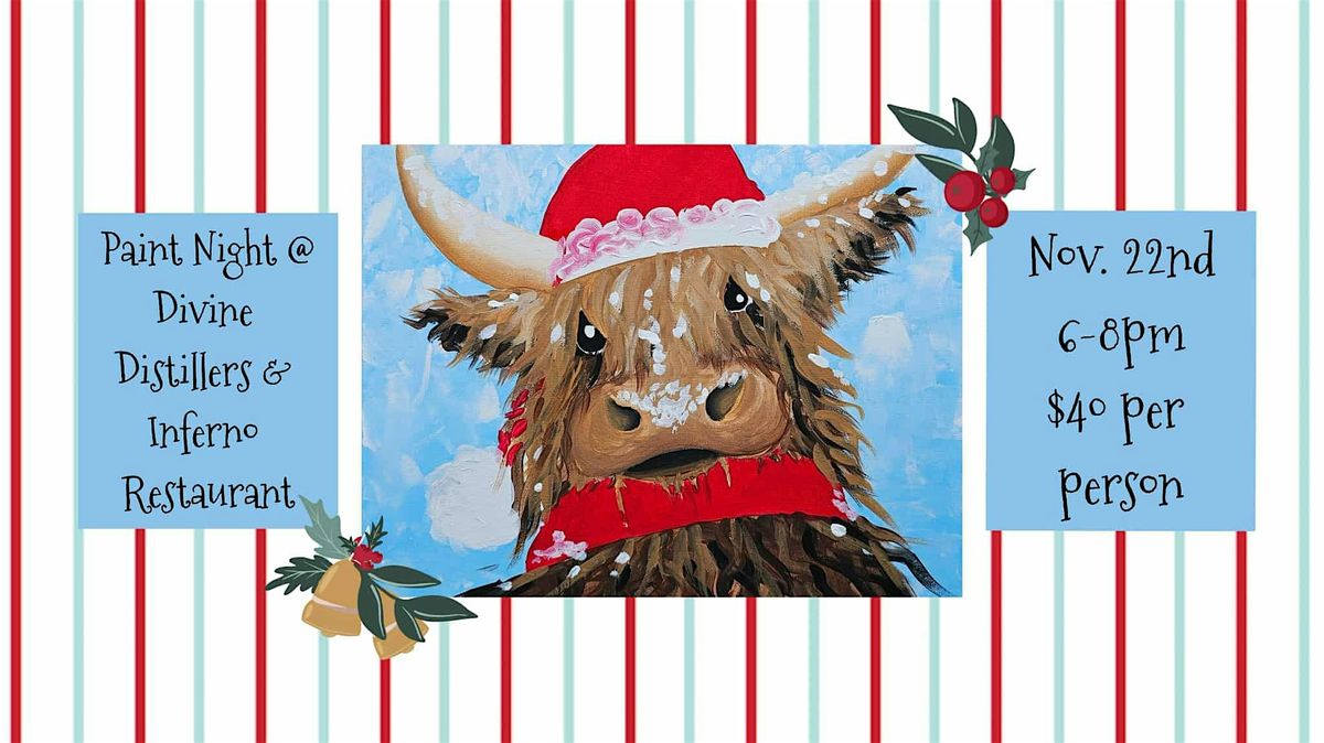 Highland Cow Paint Night at The Inferno Restaurant