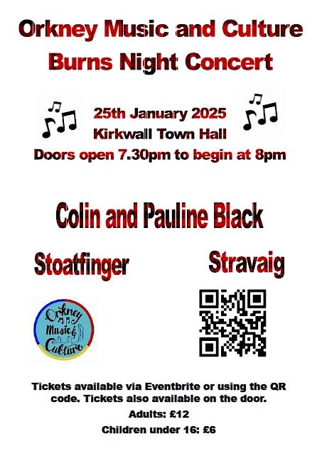 Orkney Music and Culture Burns Night Concert