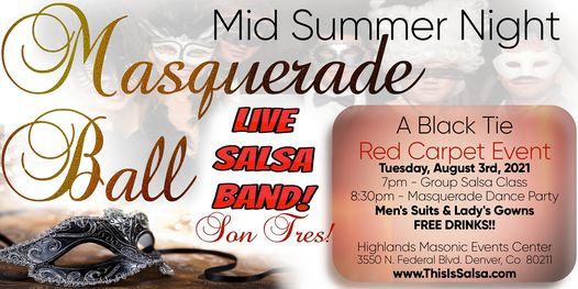Masquerade Ball!!  Group Salsa Class & Wine & Cheese Social!