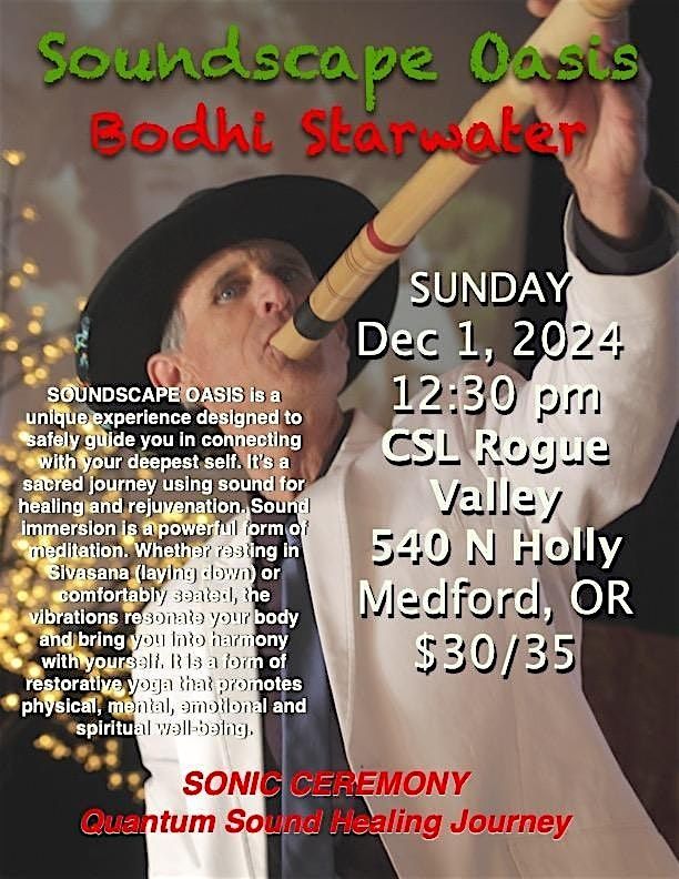 Bodhi Starwater Sound Healing Journey in Medford