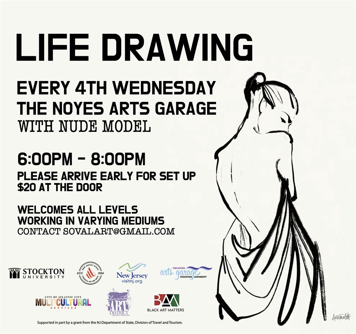 Life Drawing at The Noyes Arts Garage