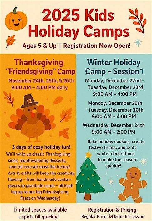 2025 Kids Friendsgiving Camp Holiday Camps