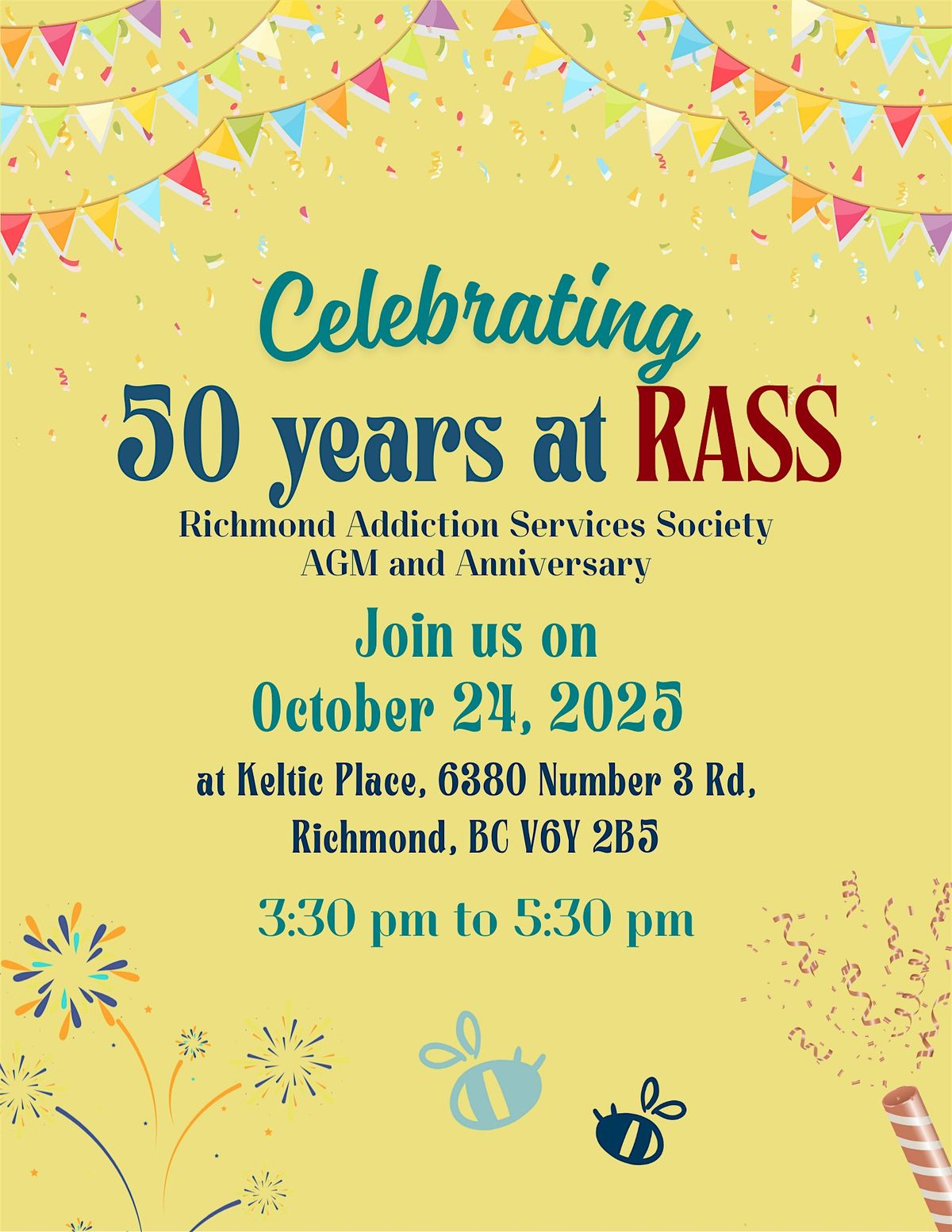 Richmond Addiction Services Society (RASS) AGM and 50th Anniversary