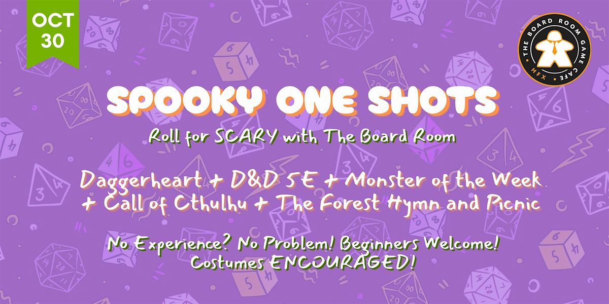 Spooky RPG Halloween at the Board Room Game Cafe!