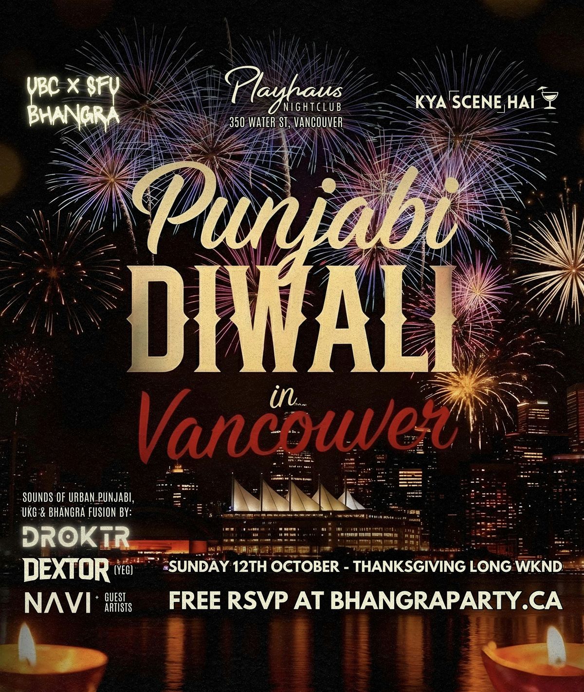 PUNJABI DIWALI PARTY | UBCxSFU BHANGRA x KYA SCENE HAI