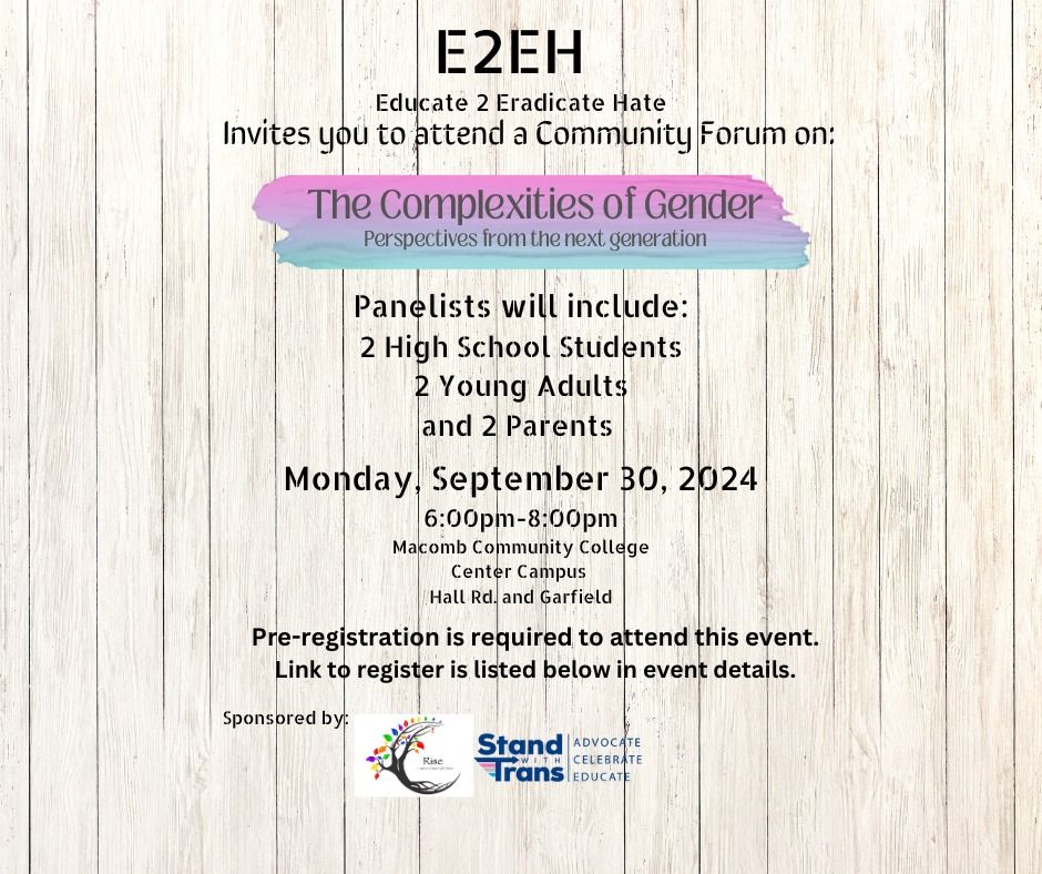 E2EH- The Complexities of Gender: Perspectives From the Next Generation