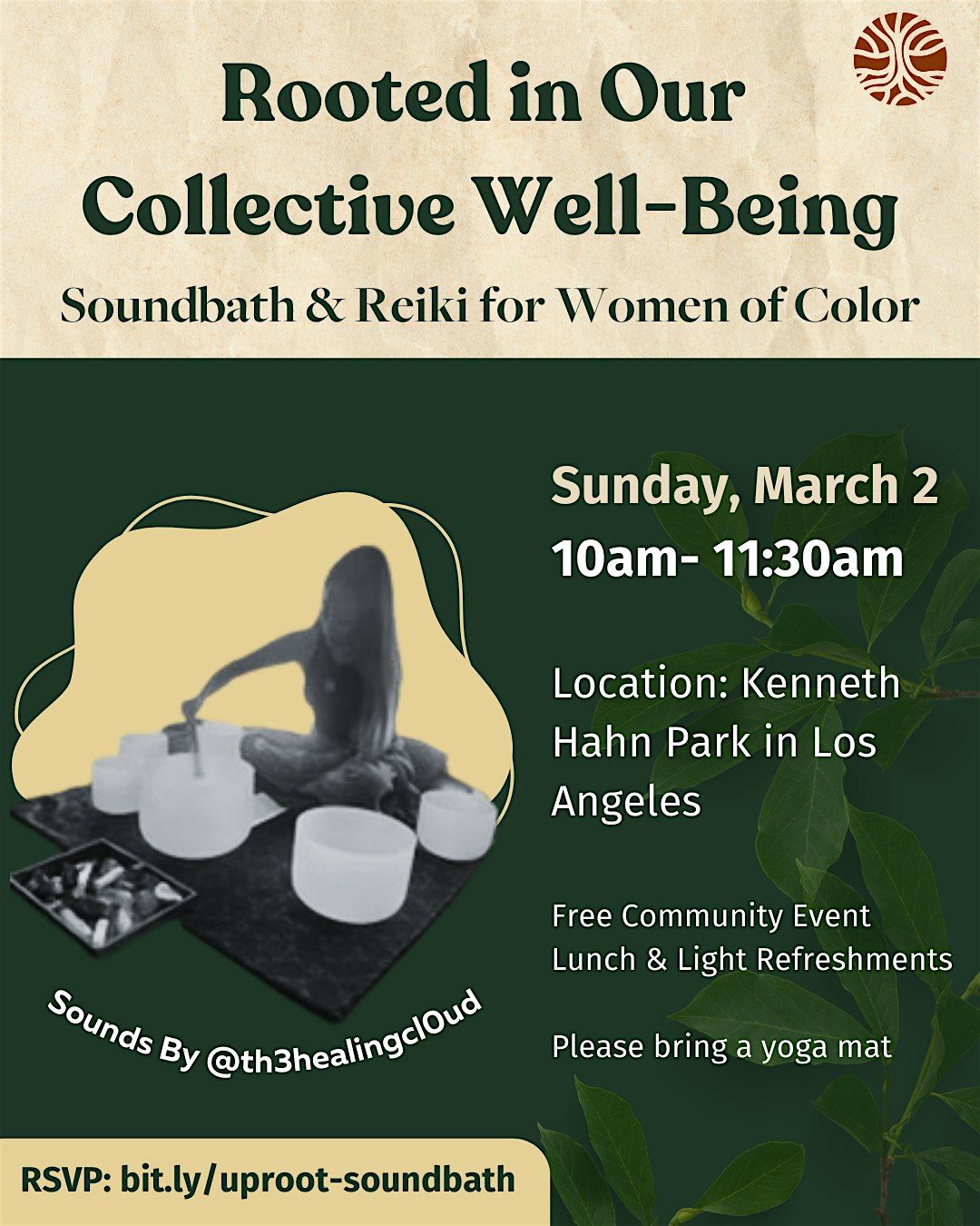 Rooted in  Our Collective Well-Being Sound bath & Reiki for Women of Color