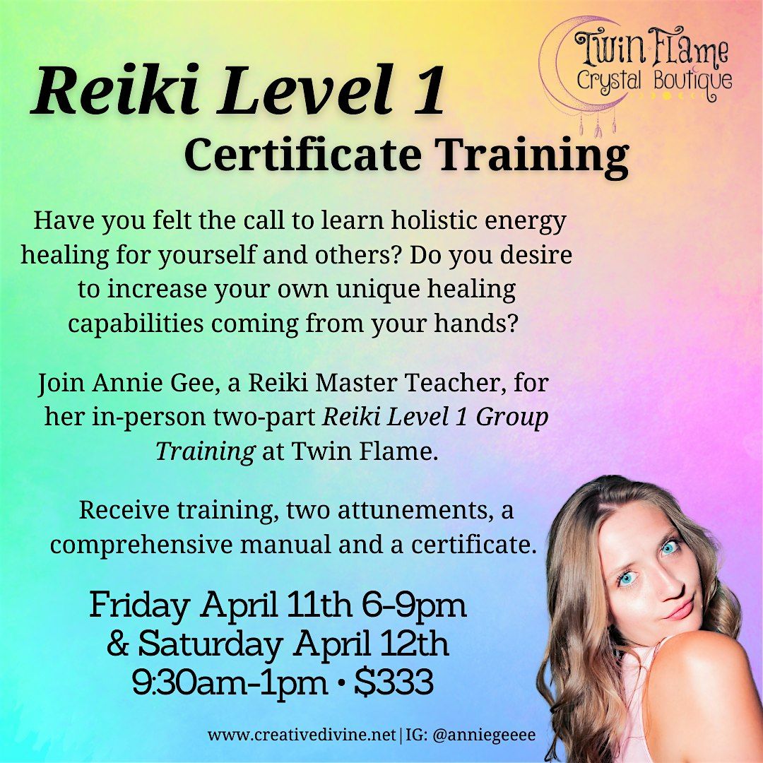 Reiki Level 1 Certification (2-day Course)