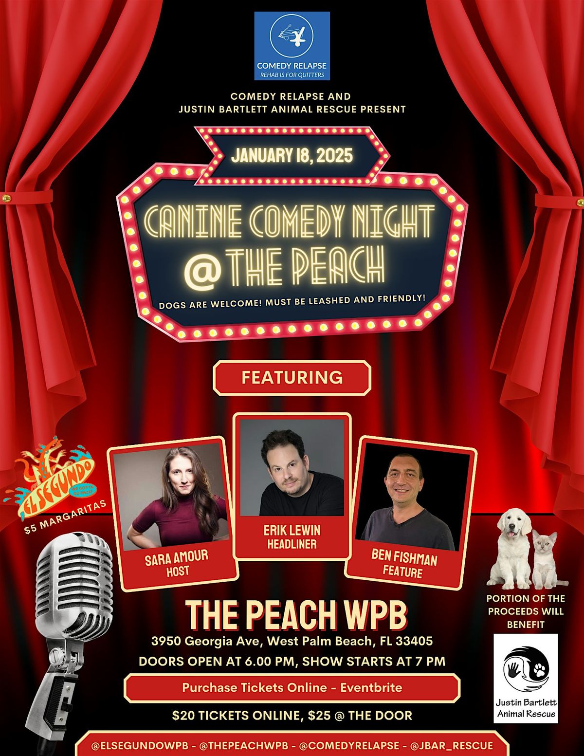 CANINE COMEDY NIGHT AT THE PEACH!