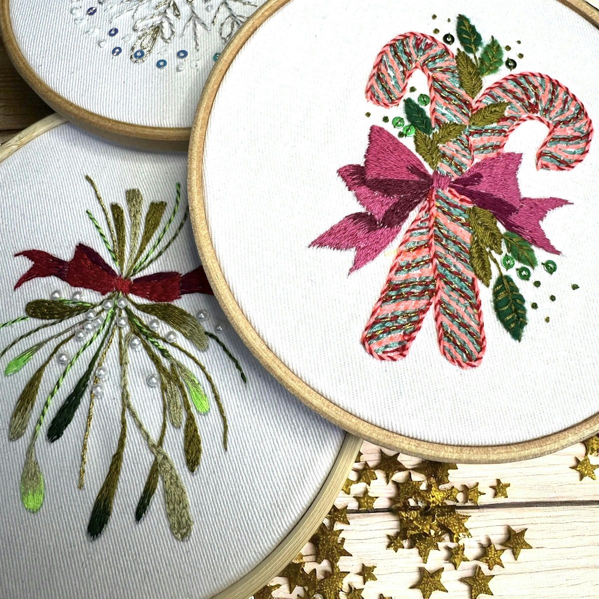 Christmas Embroidery Workshop at The Sutton Arms, Farringdon
