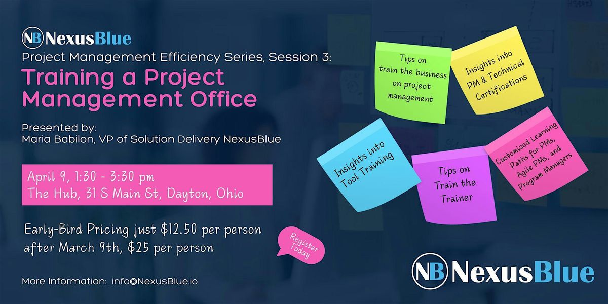 NexusBlue PM Efficiency Series, Session 3: Training a Project Mgmt Office