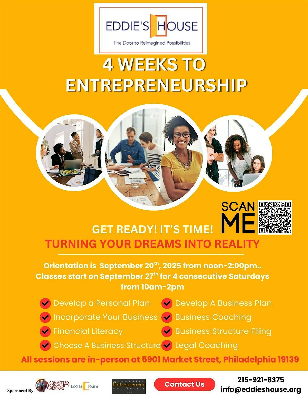 Fall Entrepreneur Workshop In-Person Saturday Registration