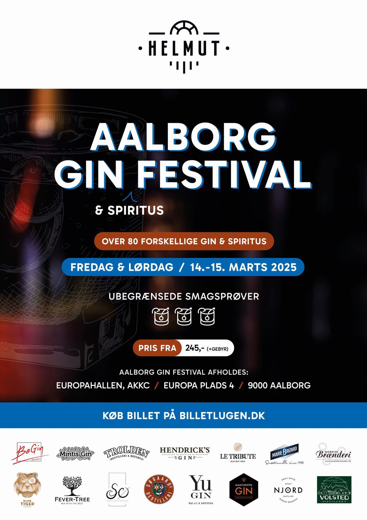 Aalborg Gin & Spiritus Festival 2025 (VIND 5 billetter til valgfri session) 