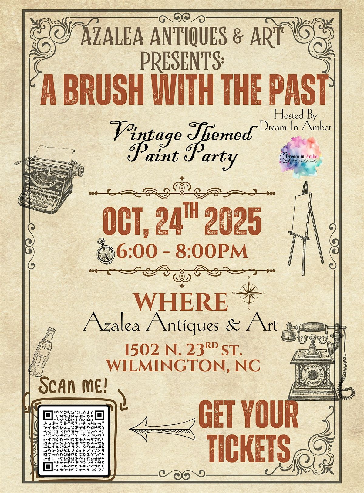 A Brush With The Past: Vintage Themed Paint Party