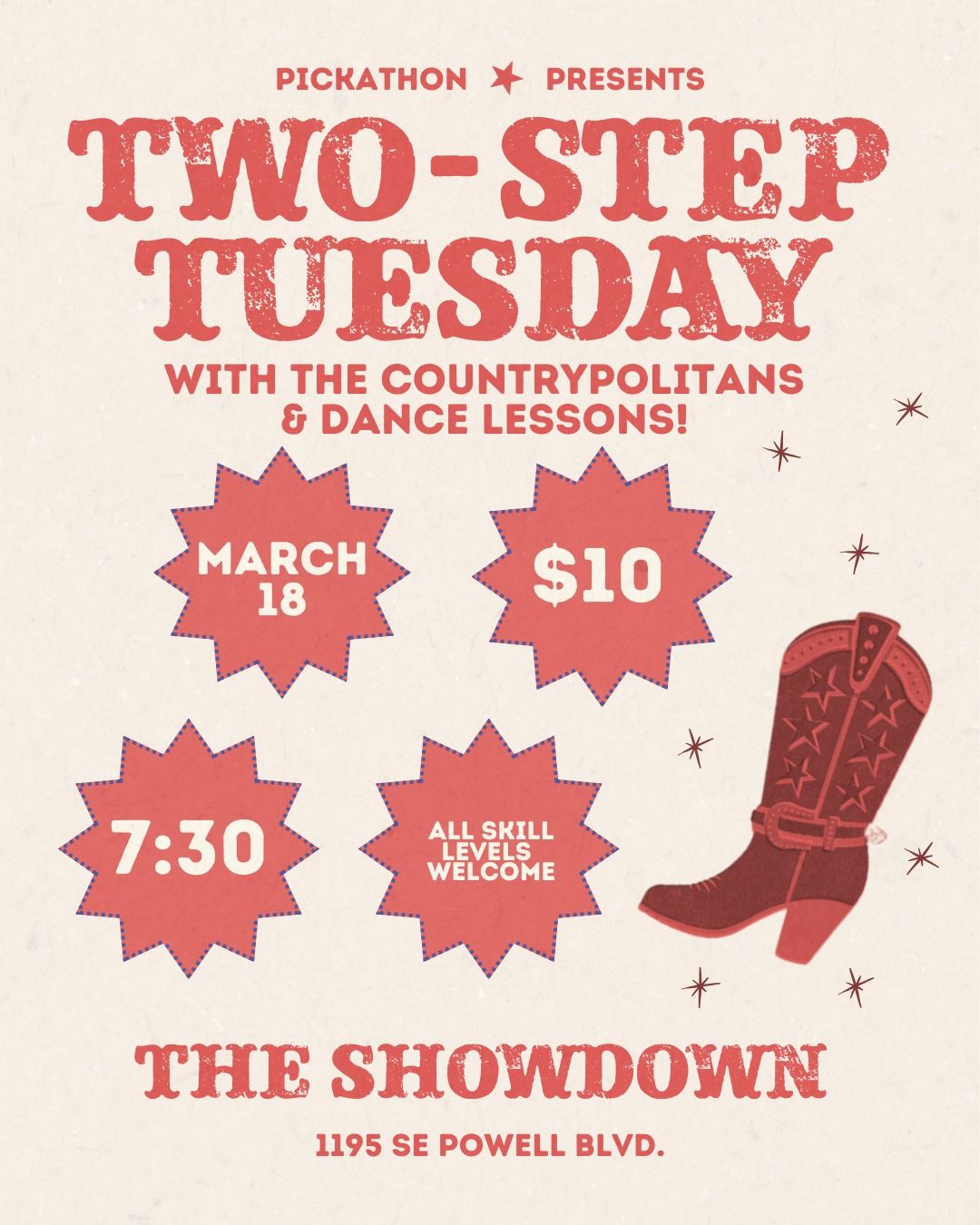 Two-Step Tuesday with The Countrypolitans and Dance Lessons