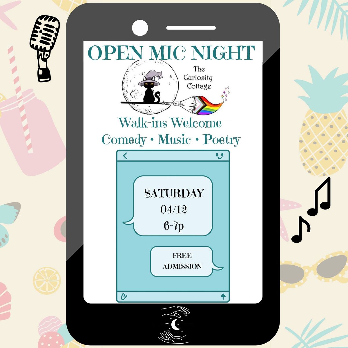 OPEN MIC NIGHT @ The Curiosity Cottage