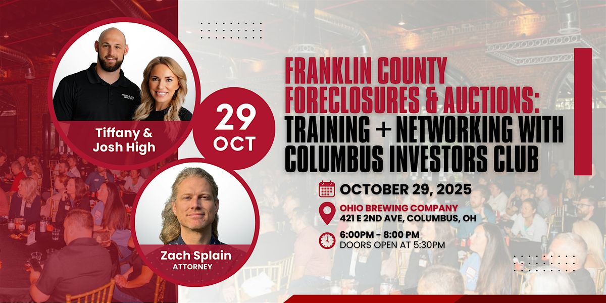 Franklin County Foreclosures & Auctions: Training + Networking w\/ CIC