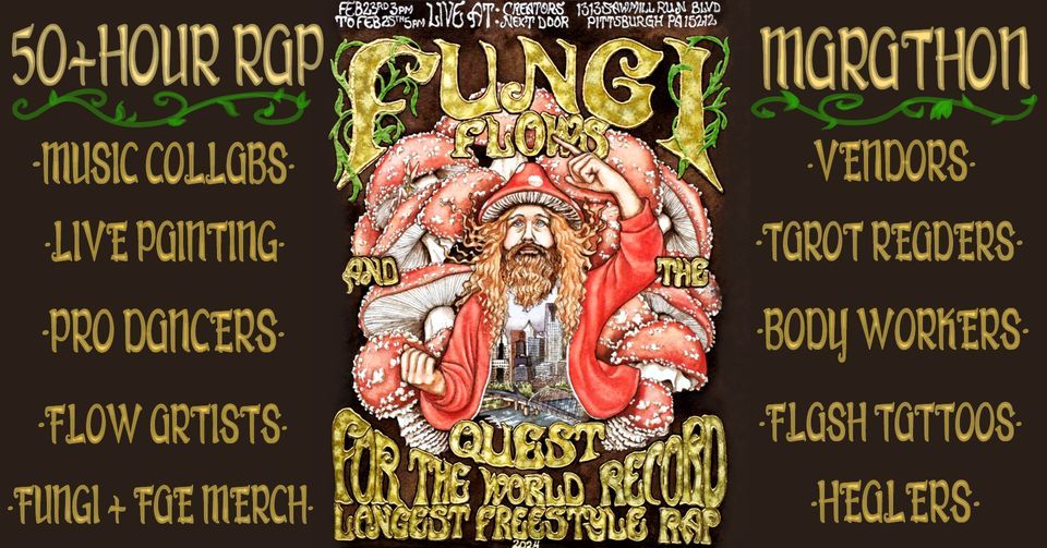 FUNGI FLOWS - 50+ HOUR GUINNESS WORLD RECORD BREAKING RAP MARATHON ...