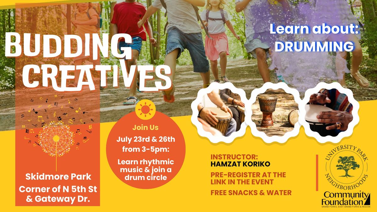 Budding Creatives in the Park: Drums with Hamzat Koriko (RSVP Required)