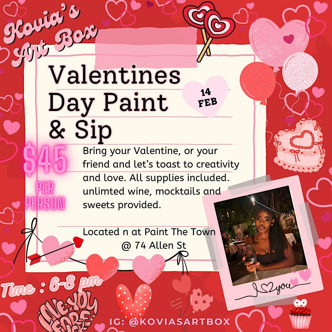 Valentine\u2019s Day Paint and Sip