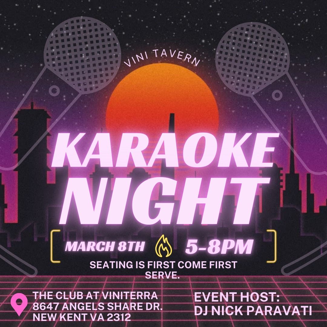 KARAOKE NIGHT AT VINI TAVERN