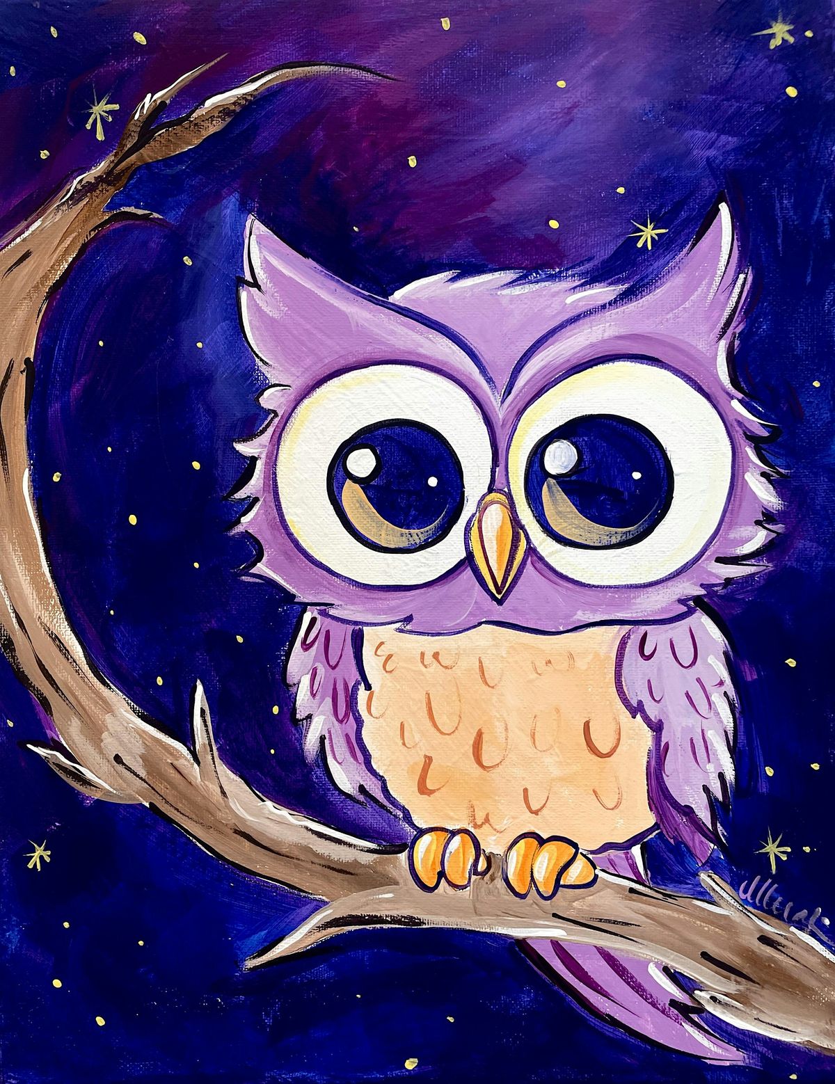 Halloween Sip n Paint Morning - Owl
