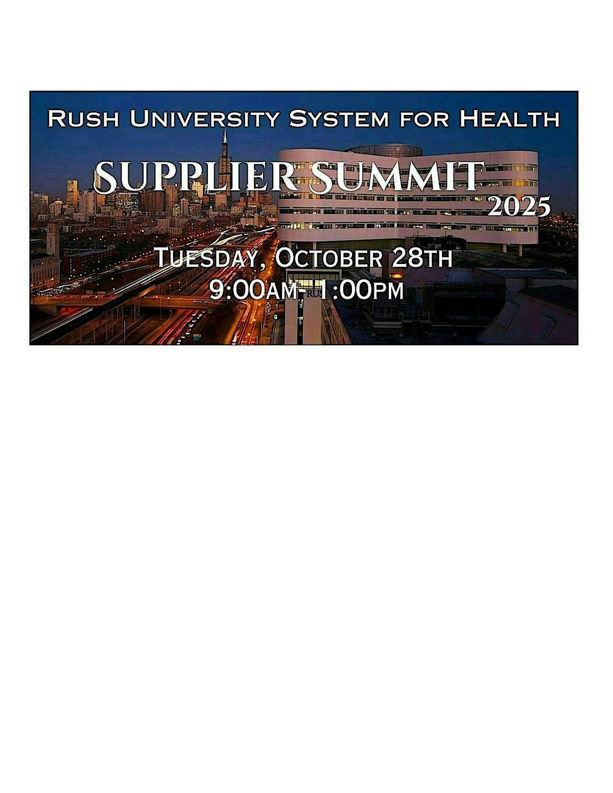 Rush University System for Health Supplier Summit 2025