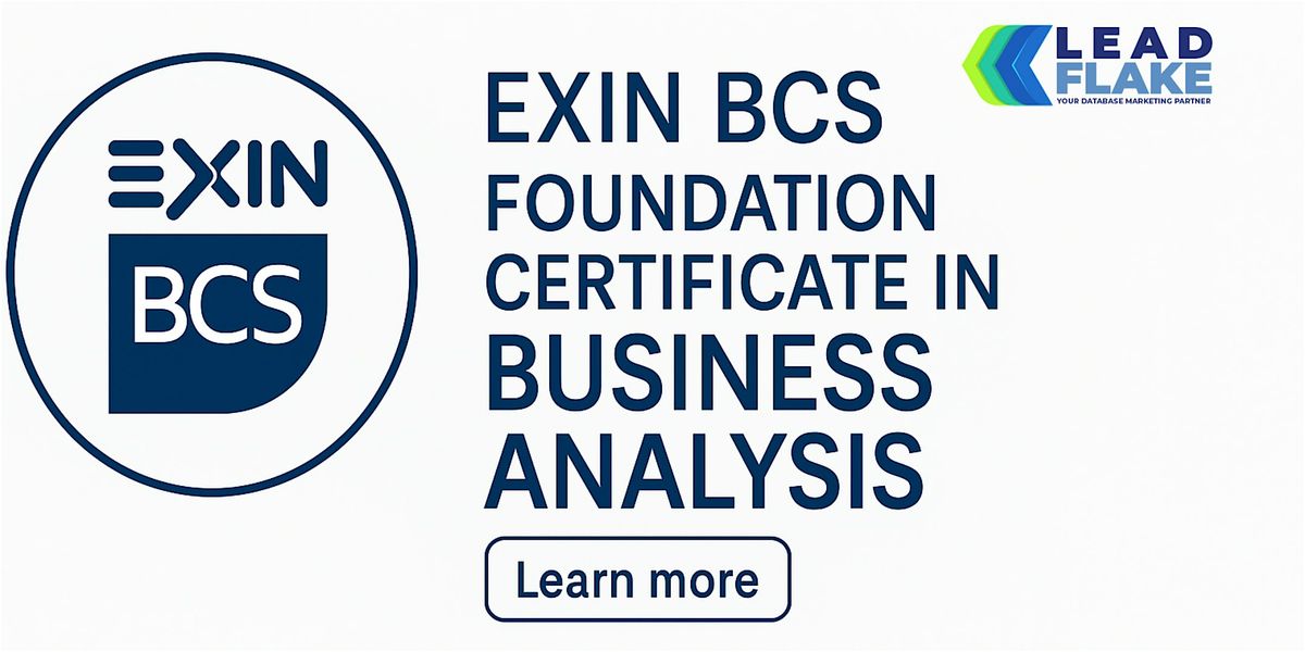 Business Analysis Foundation Training in Christchurch