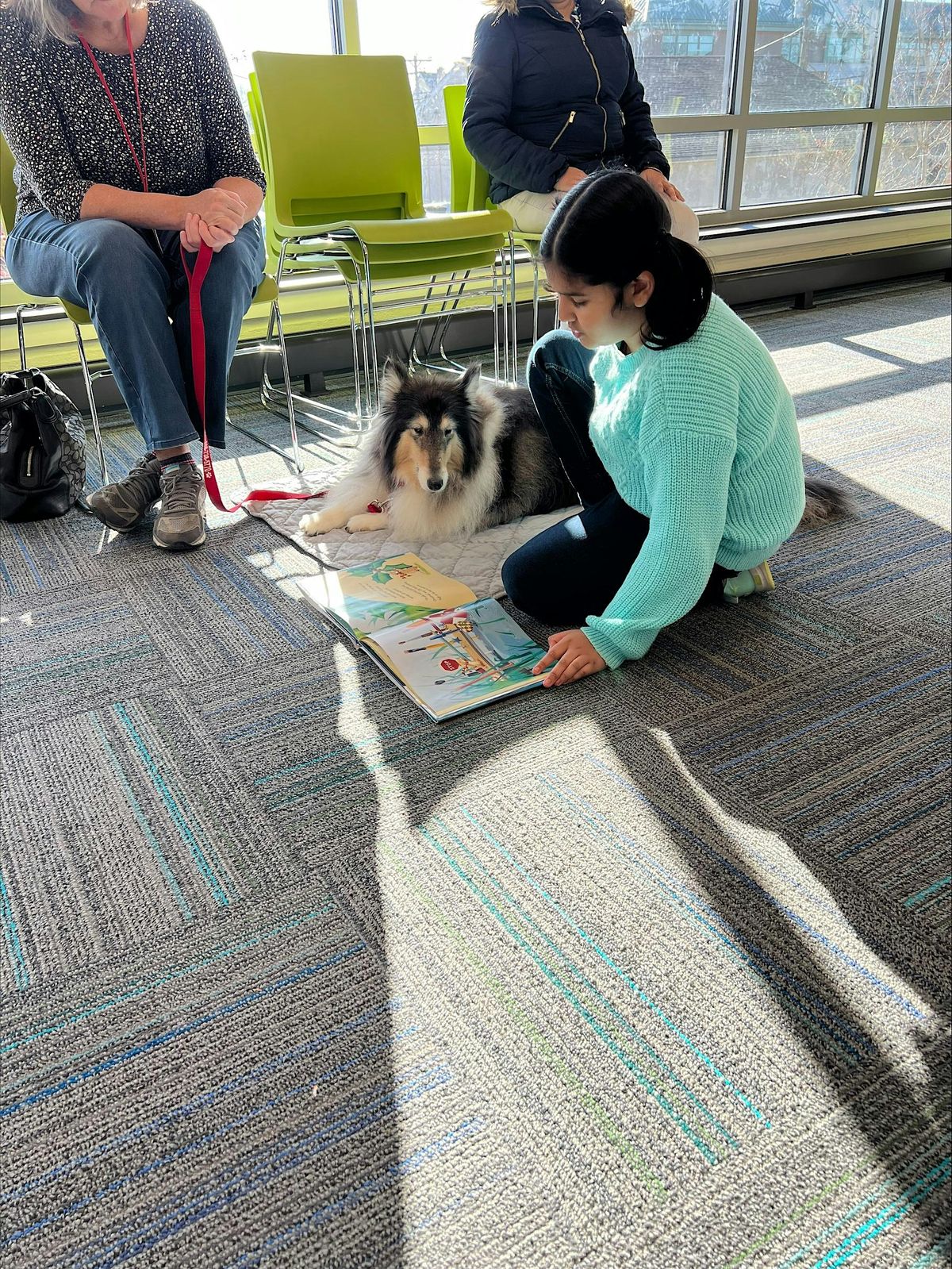 Reading to the Dogs at Ambler Library