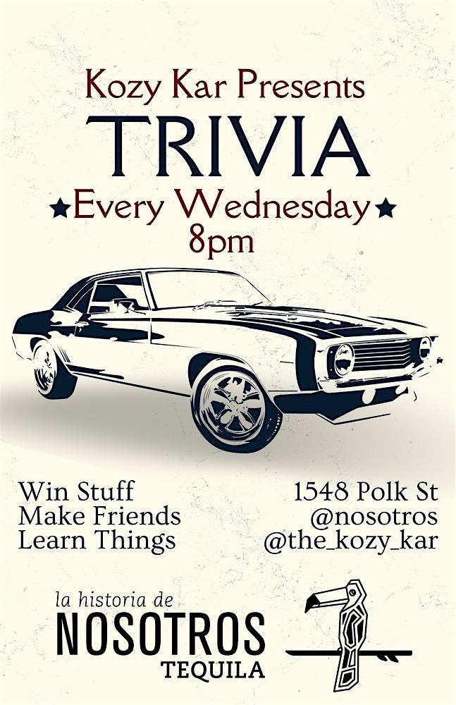 [FREE] Wednesday Night Trivia @ Kozy Kar