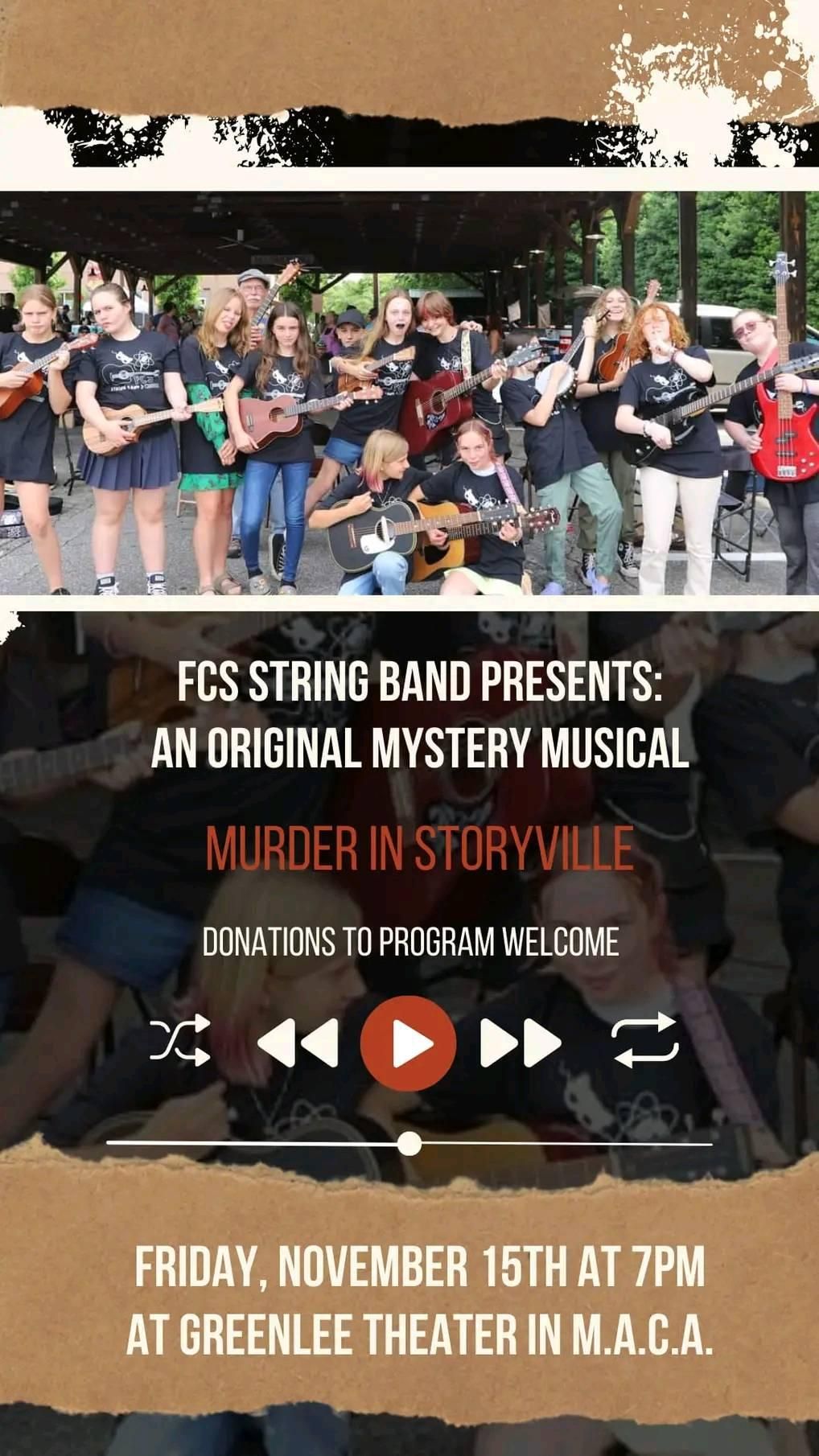 Murder in Storyville with FCS String Band (an original mystery musical) 