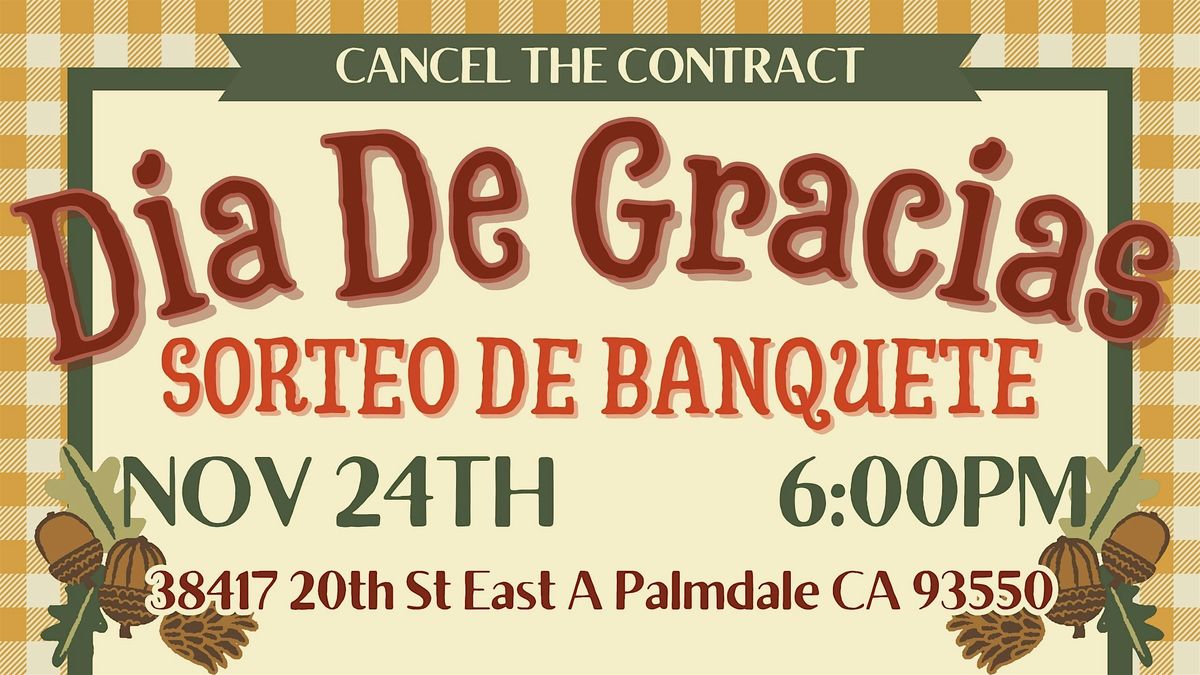 Sorteo de banquete de Acci\u00f3n de gracias