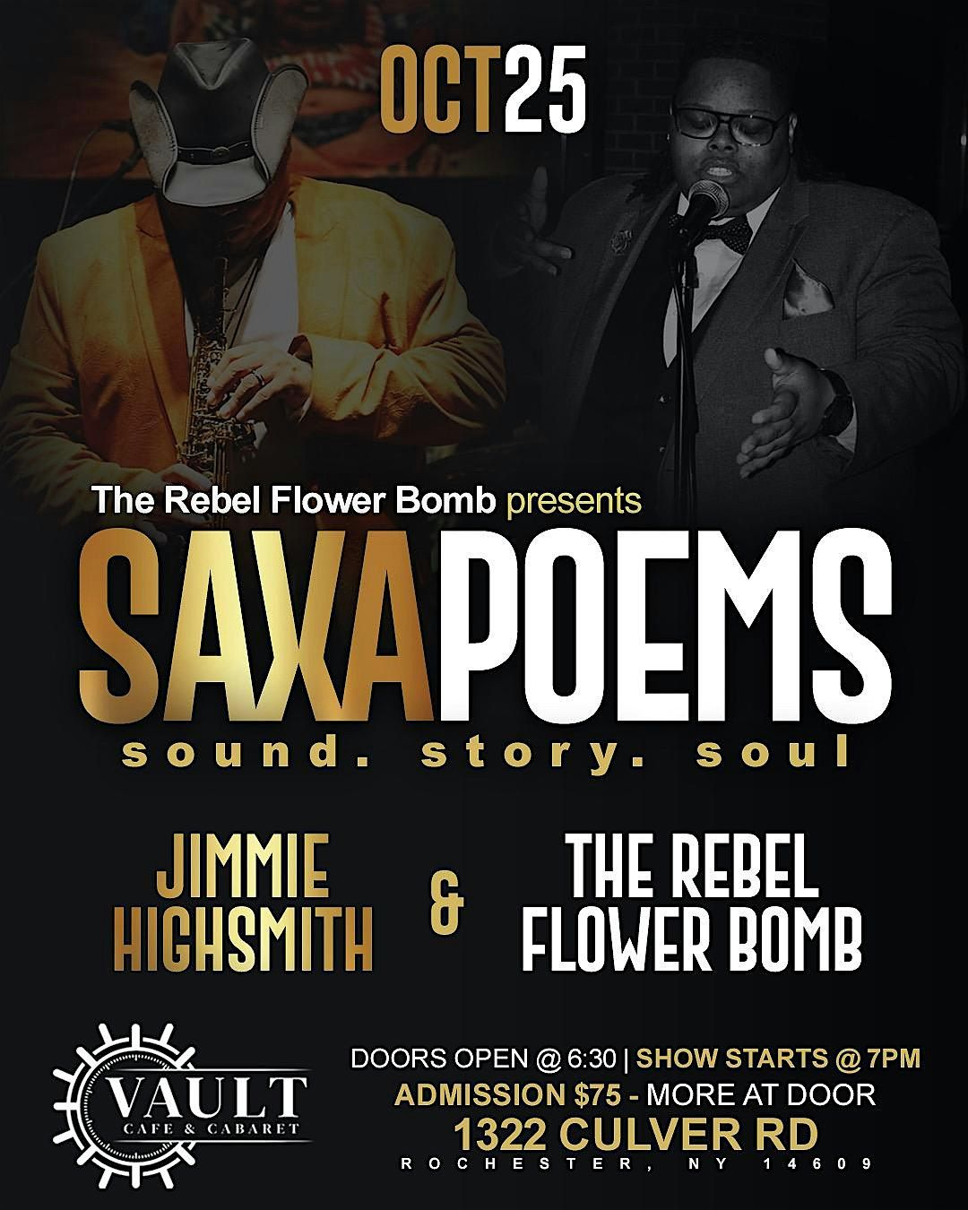 SaxaPoems with The Rebel Flower Bomb featuring Jimmie Highsmith Jr.