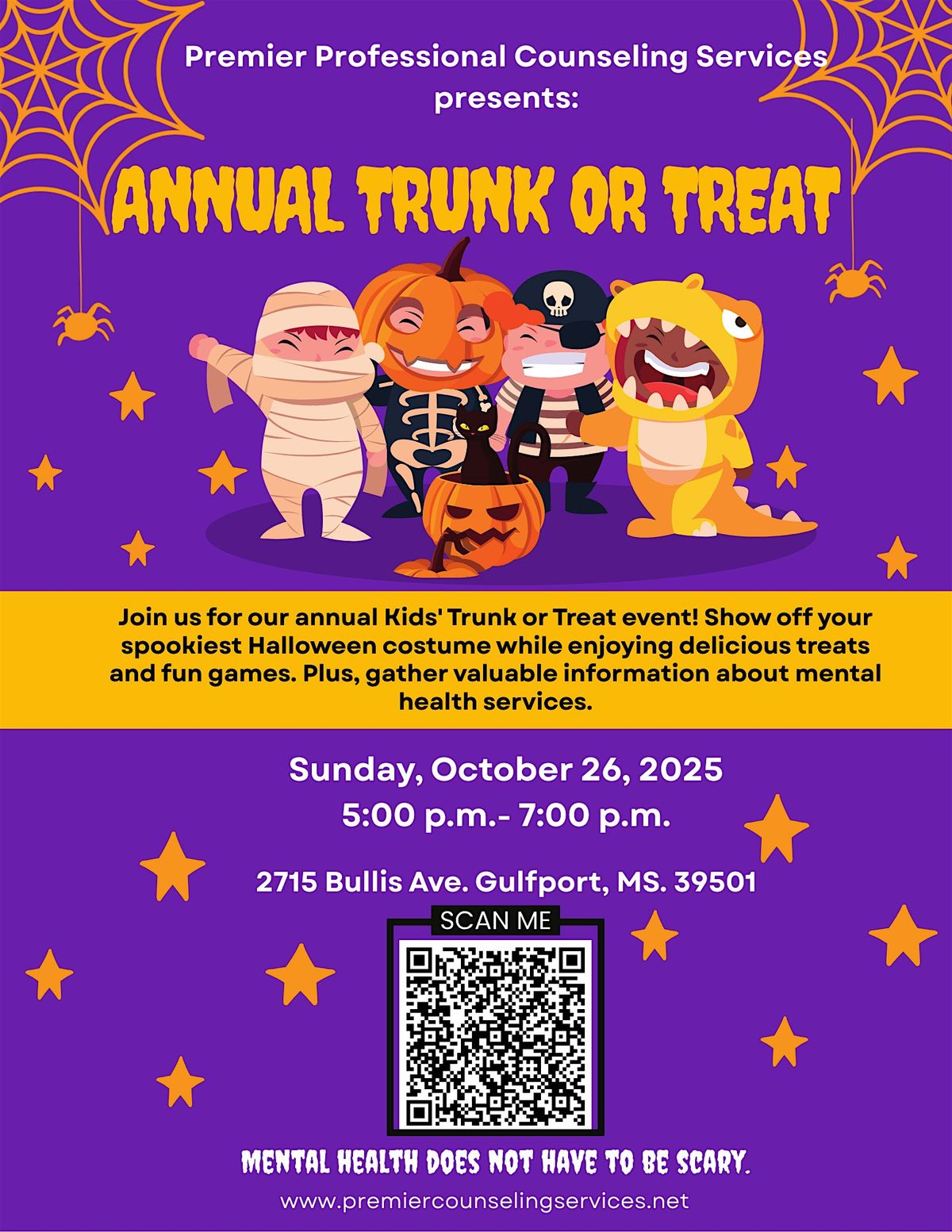 Annual Trunk or Treat- Mental health does not have to be scary