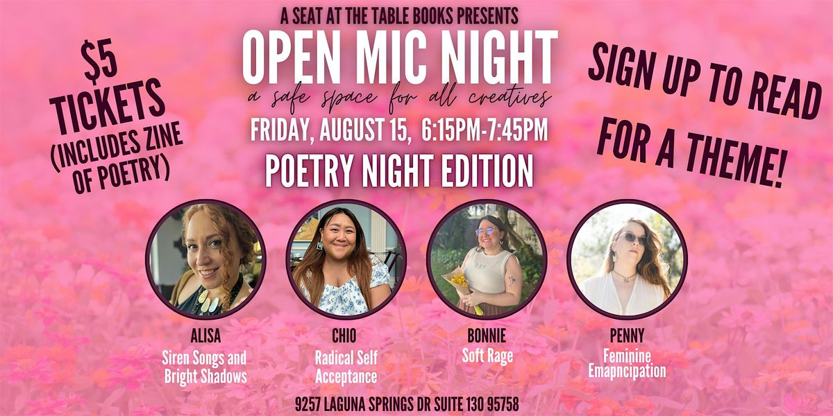 Open Mic Night at the Bookstore\/Cafe