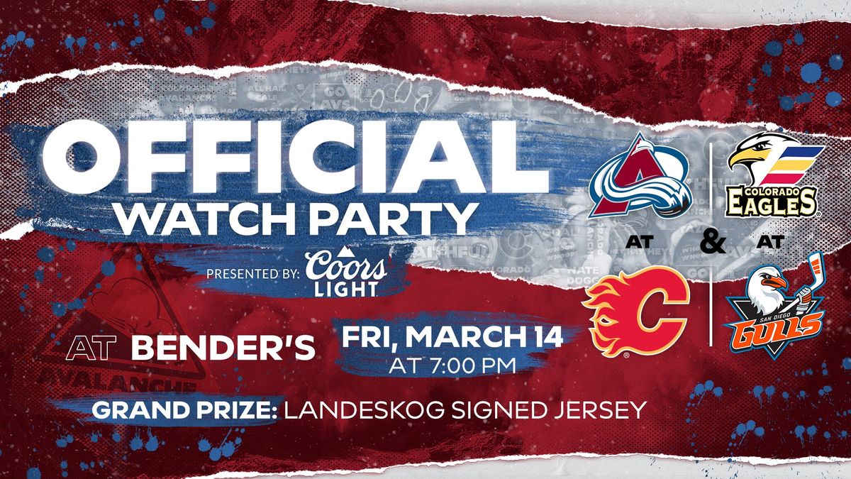 Official Colorado Avalanche Watch Party, Presented by Coors Light - Bender's Westminster